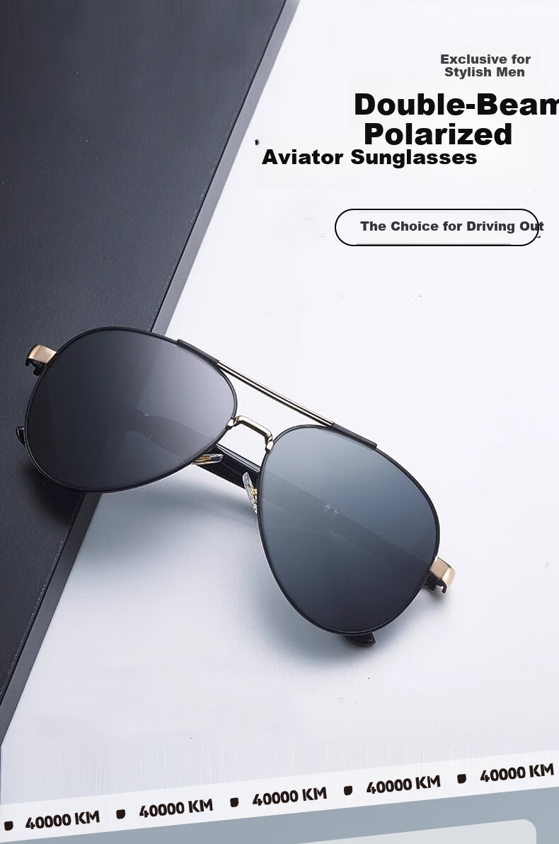 Kousu Pilot Sunglasses for Men Driving Fishing Photochromic Cool Frog Polarized Night Vision Driving Glasses 1