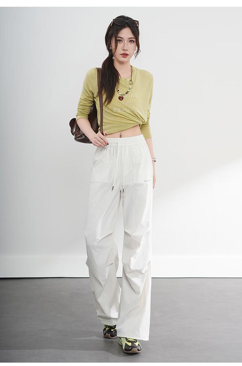 Borui Summer Lightweight Work Pants for Women 2026 New Quick-Dry Straight Casual Pants American Paratrooper Style 17