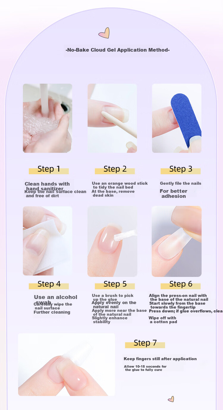 Miss Candy Handmade Short Wearable Nail Art Stickers Reusable Instant Application Love Language SG236-M 10