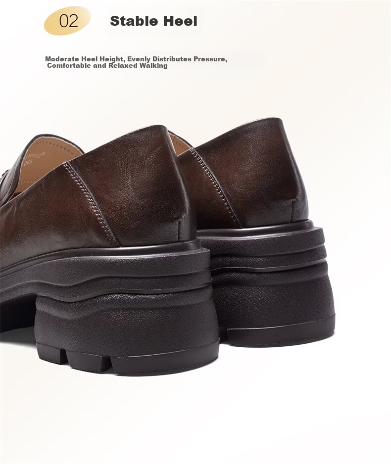 Eierkang Women's Sheepskin Soft Sole Slip-On Loafers Flat Comfortable Leather Shoes Black 38 16887W 49