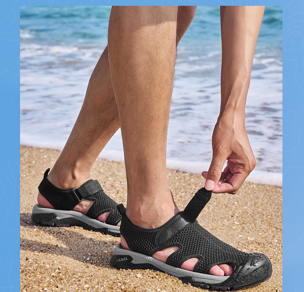 CAMEL Summer Open-Toe Breathable Outdoor Sports Casual Beach Hiking Sandals G16M307030 Gray Size 41 10
