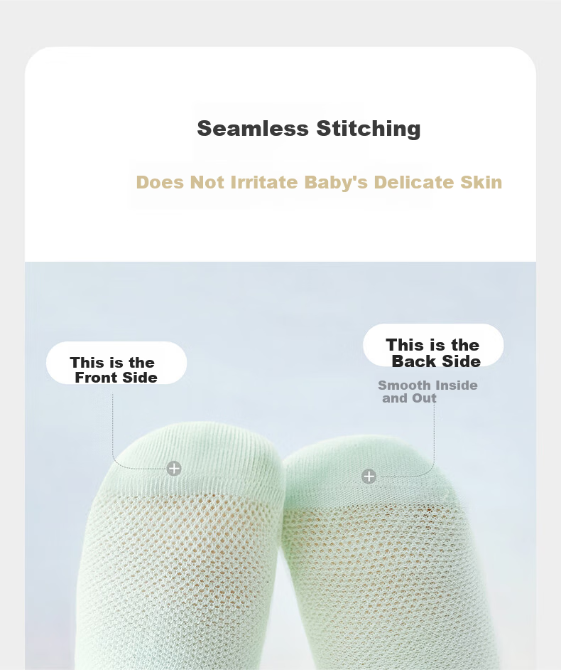 Babycare Children's Socks Spring Summer Newborn Baby Fountain Short Socks Lime Dream S 5