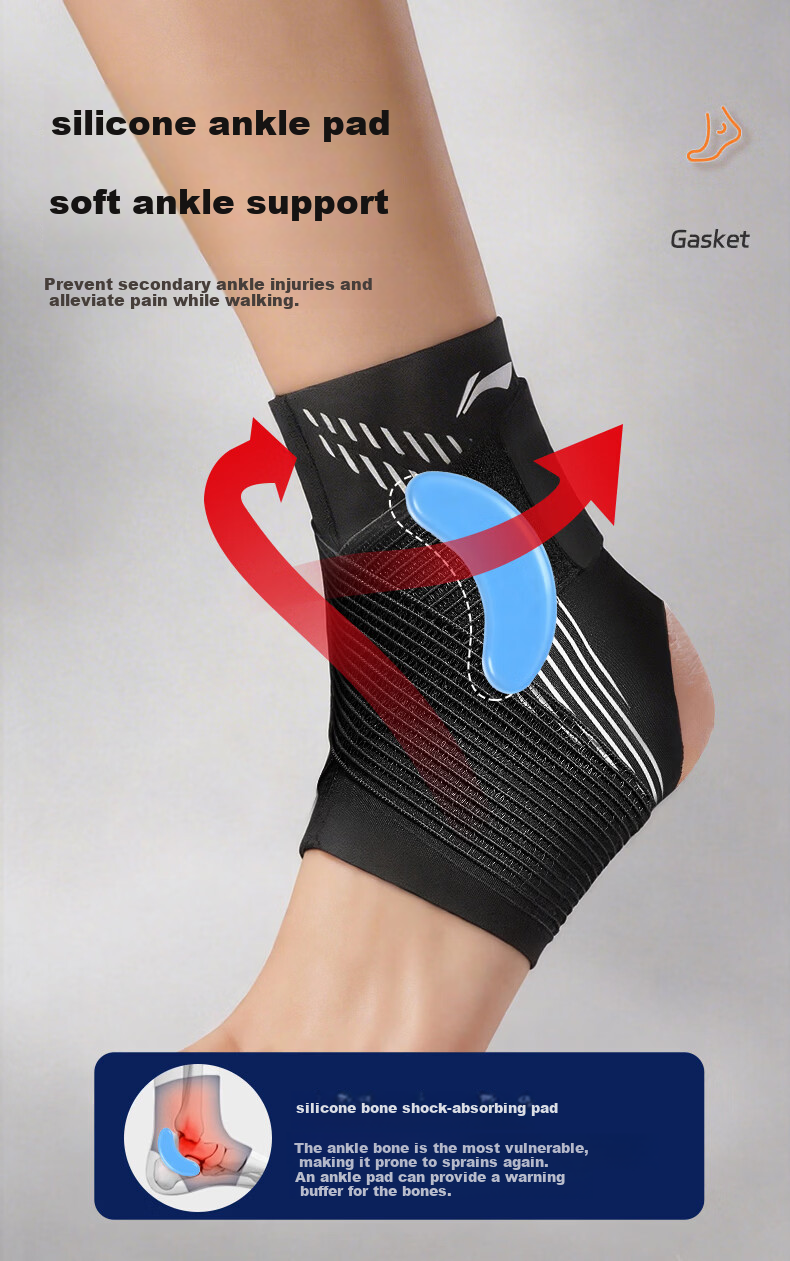 Li-Ning Ankle Brace Joint Support Sprain Protector Basketball Running Lightweight Ankle Sleeve Bandage 4