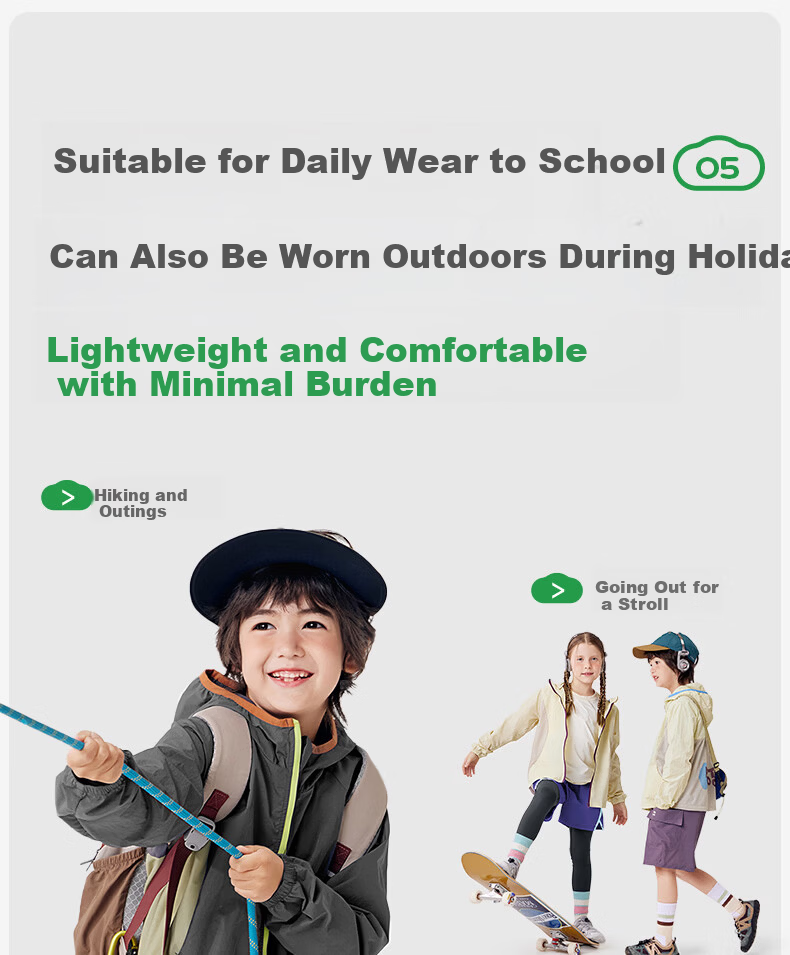 Kocotree KK Tree Kids Sun Protection Jacket Cooling Breathable Outdoor Hooded Sunproof Mesh Shirt for Boys and Girls 15