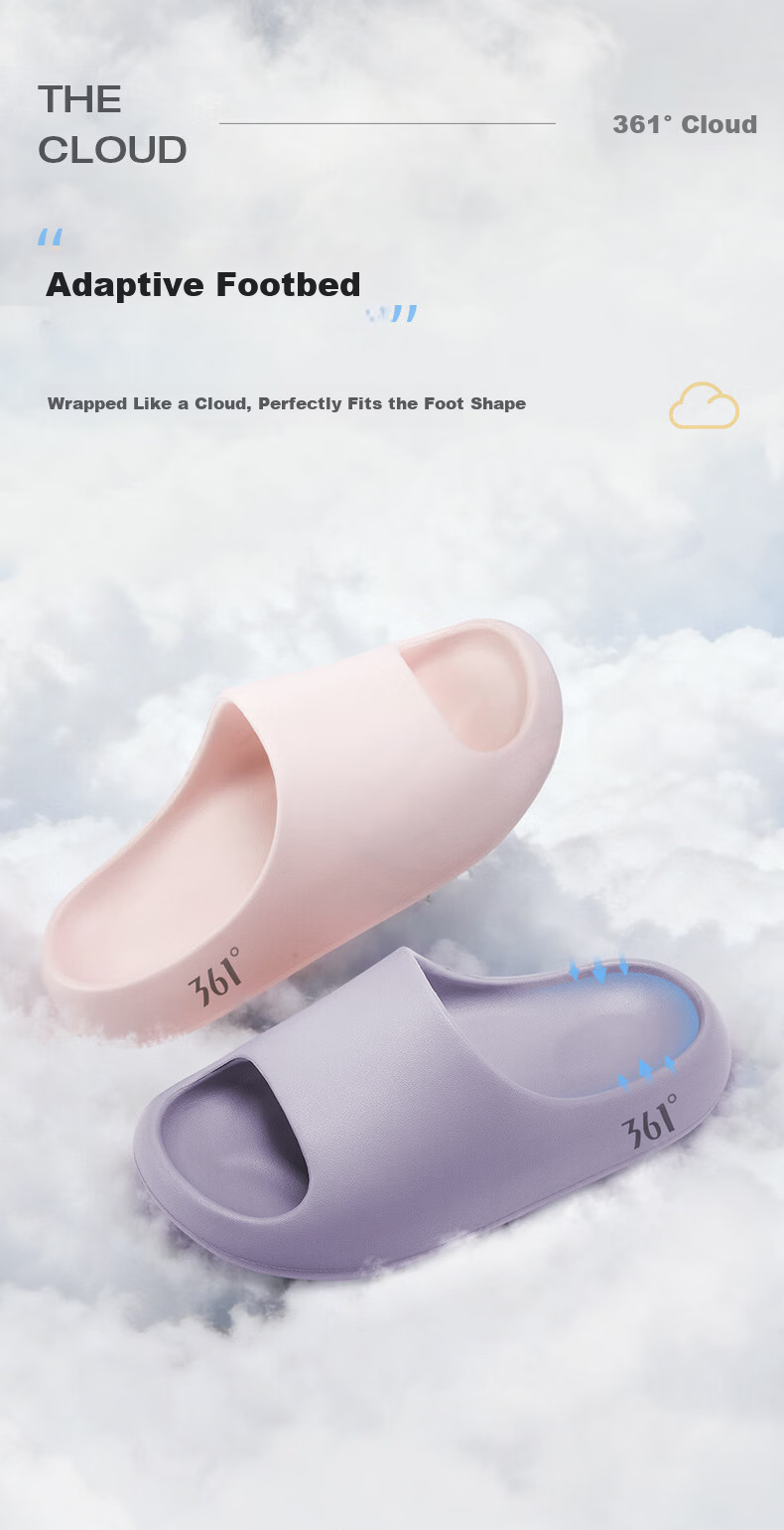 361° Cloud Thick Sole Men's Non-Slip Indoor Casual Slide Sandals 7