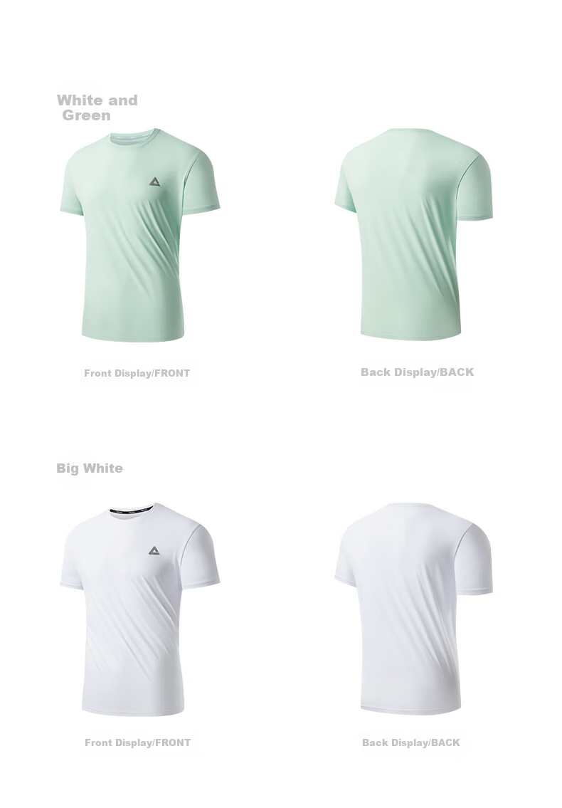 Peak Men's Summer Short Sleeve Quick-Dry Breathable Sports Loose Running Base T-Shirt DF652471 53