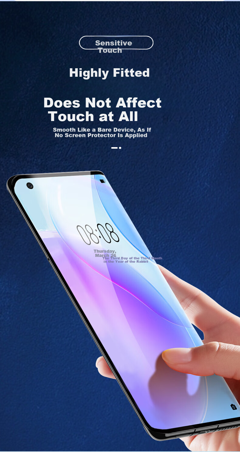 Smorss [Instant Sticker Tool], Suitable for Realme GT5 Pro Tempered Glass Screen Protector, Realme GT5 Pro Phone Film, Curved Full-Screen Coverage, High-Definition Anti-Drop Anti-Fingerprint Protective Film 2