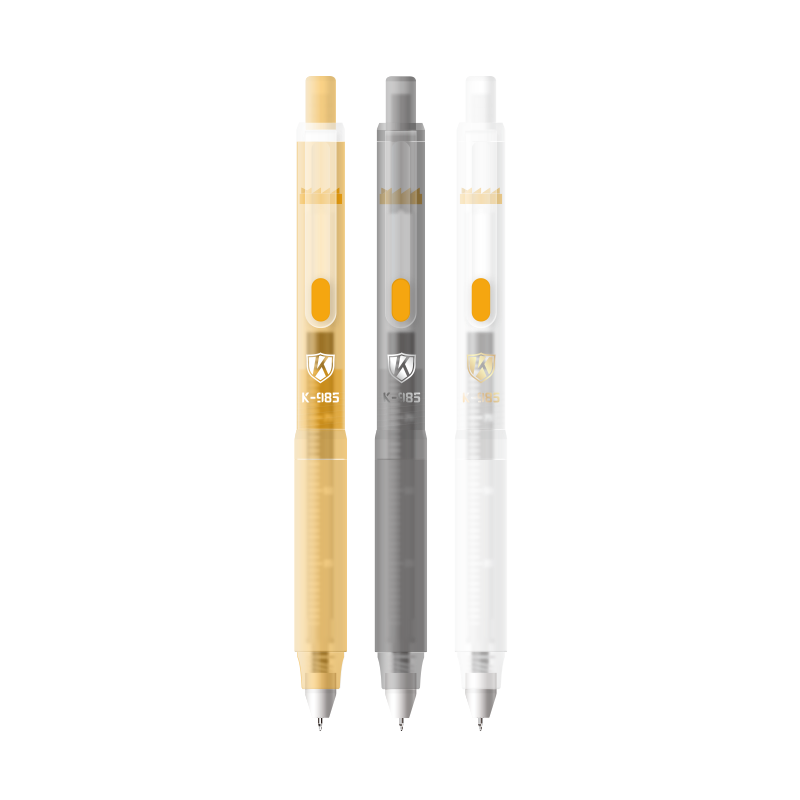 M&G 985 All-in-One Exam Gel Pen Retractable Quick-Dry 0.5mm Student Signature Carbon Black Pen 3-Pack AGPK8805