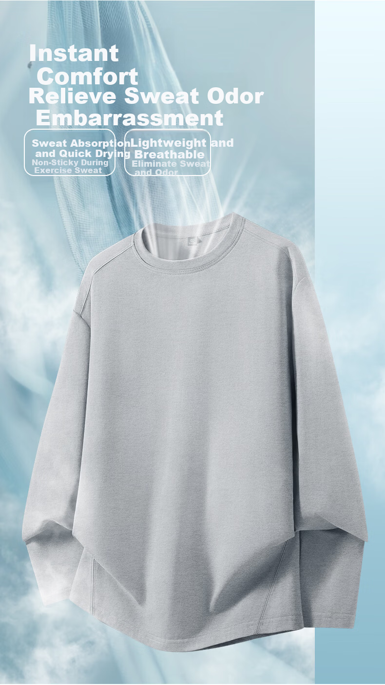 Baleno Men's Quick-Dry Sun Protection Long Sleeve T-Shirt 2026 Summer Running Cycling Training Sweat-Wicking Breathable Sports Top 8