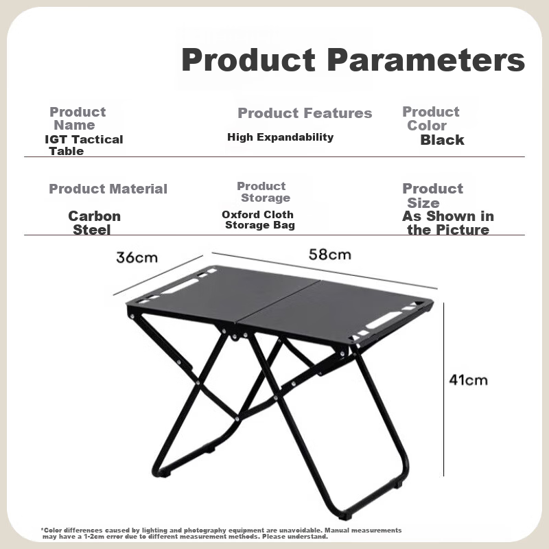 Hakkai Bird Outdoor Folding Table Portable High-End IGT Camping Shadow Tactical Multifunctional Picnic Table Quick-Open Small Tea Table