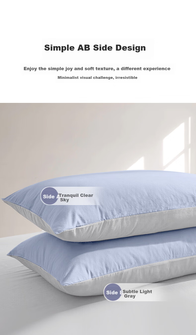 CROWN Pillowcase 48x74cm Pair Cotton Pillow Cover Unisex Oil and Sweat Resistant Pillowcase Single Pillow Core Cover 5