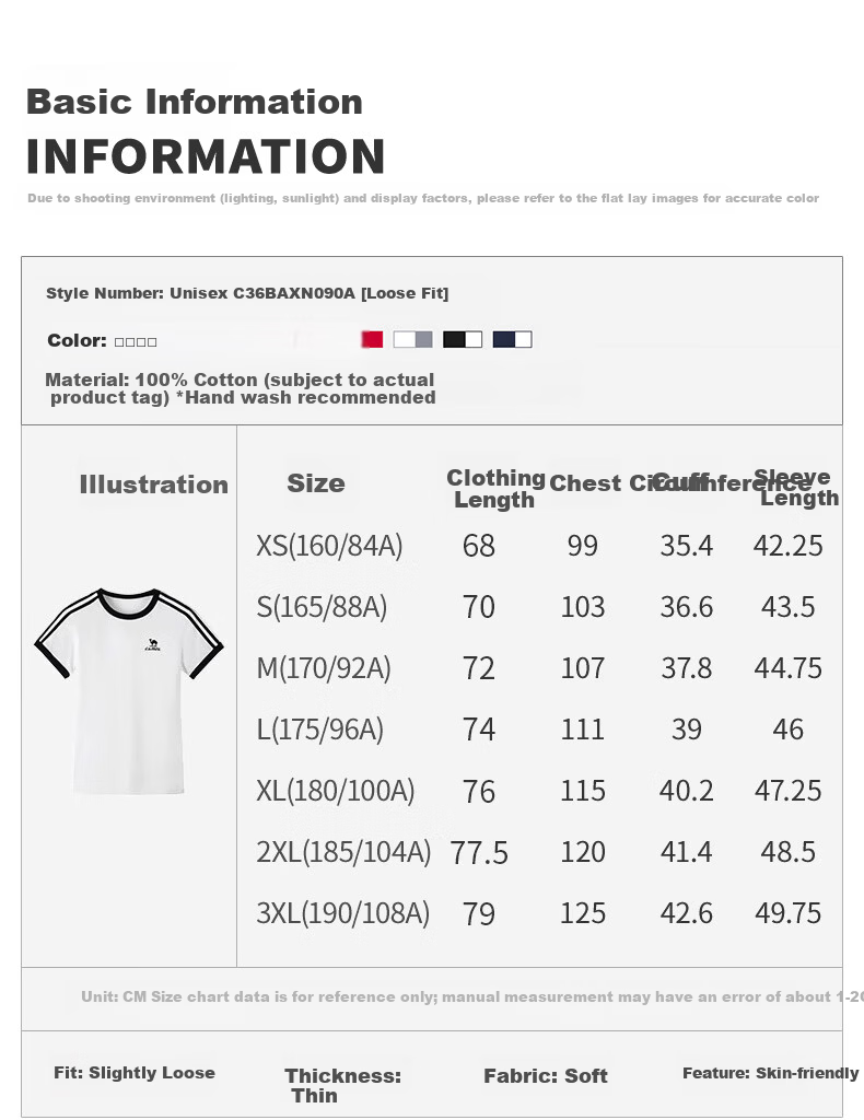 CAMEL Dilireba Style Pure Soft Cotton Oversized Unisex Short Sleeve T-Shirt C36BAXLN090A Dark Blue S 12