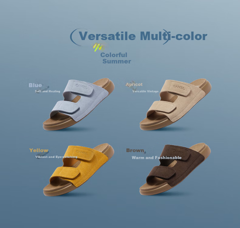 CAMEL Women's Lightweight Comfortable Casual Birkenstock Sandals L25M504096 Blue Size 36 2