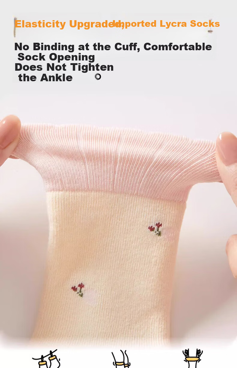 Mianqixiong Baby Socks Pure Cotton Mid-Calf Infant A-Class Autumn Winter Non-Restrictive Girls Children's Cotton Socks - H041-M 7