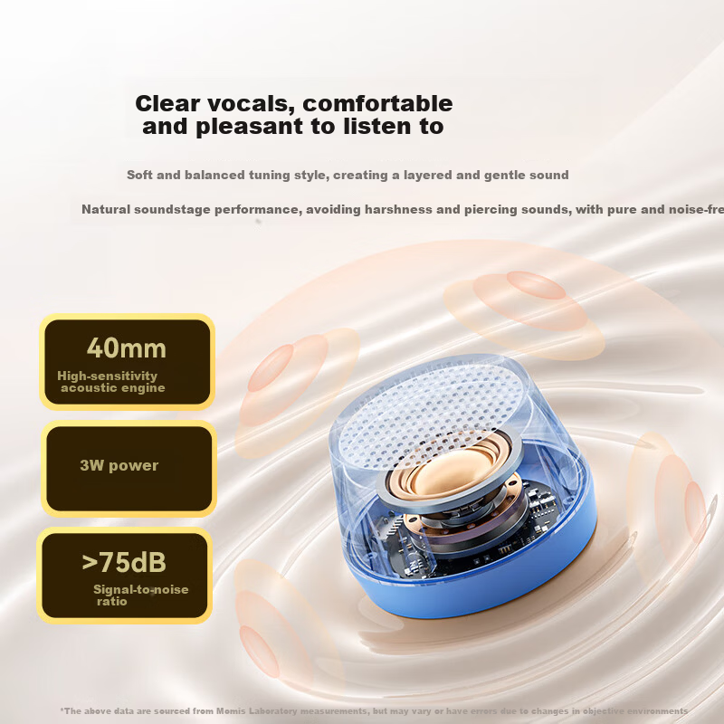 MOMAX Magnetic Wireless Speaker Mini Pudding Pocket Speaker Outdoor Indoor Dorm Bathroom Mini Speaker Phone Stand Waterproof Portable Speaker Gift for Men and Women