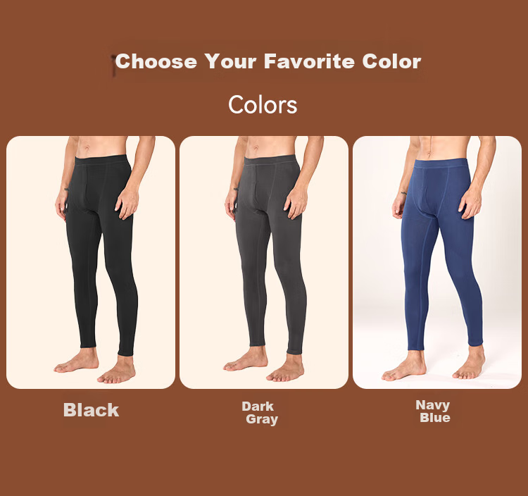 MiiOW 8-in-1 Mink Fur and Silk Knee Support Cotton Pants Men's Thermal Thickened Fleece Antibacterial Cold-Resistant Long Johns 16