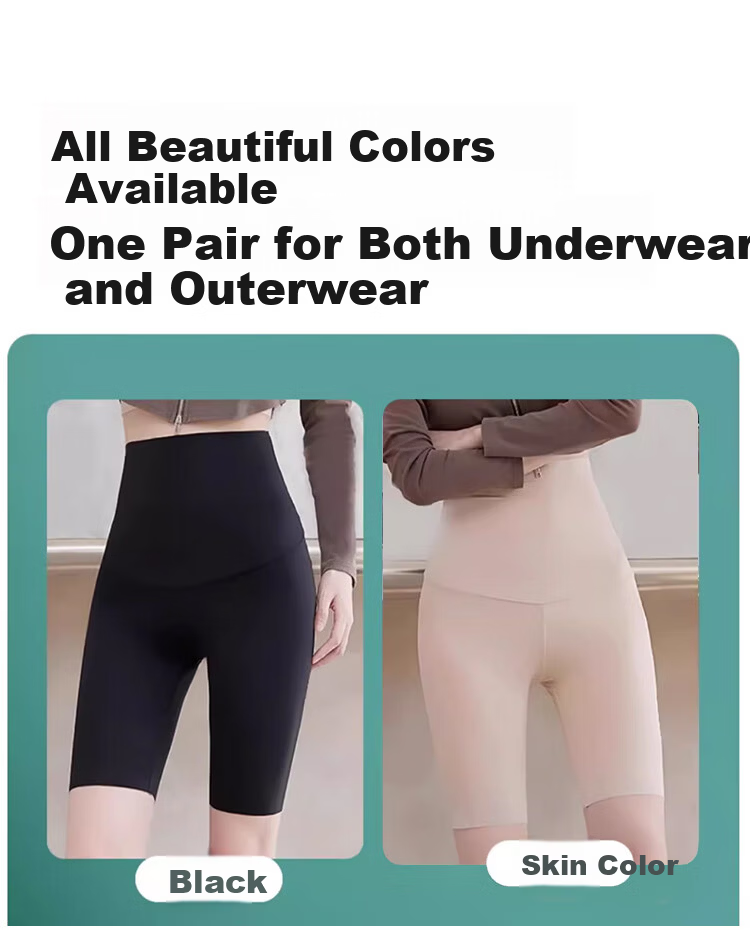 LangSha Ultra-Thin Summer Leggings for Women, Ice Silk Breathable Sun Protection, Super Stretchy Plus Size Mid-Length Maternity Shark Pants 6