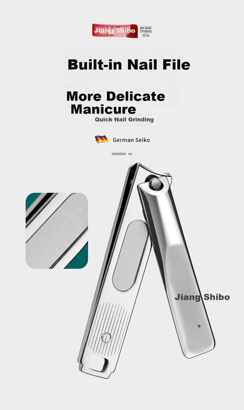 Master Jiang Premium 3-Pack Large Nail Clippers with Angled Edge for Nail Groove, Flat Tip Cuticle Clippers 7