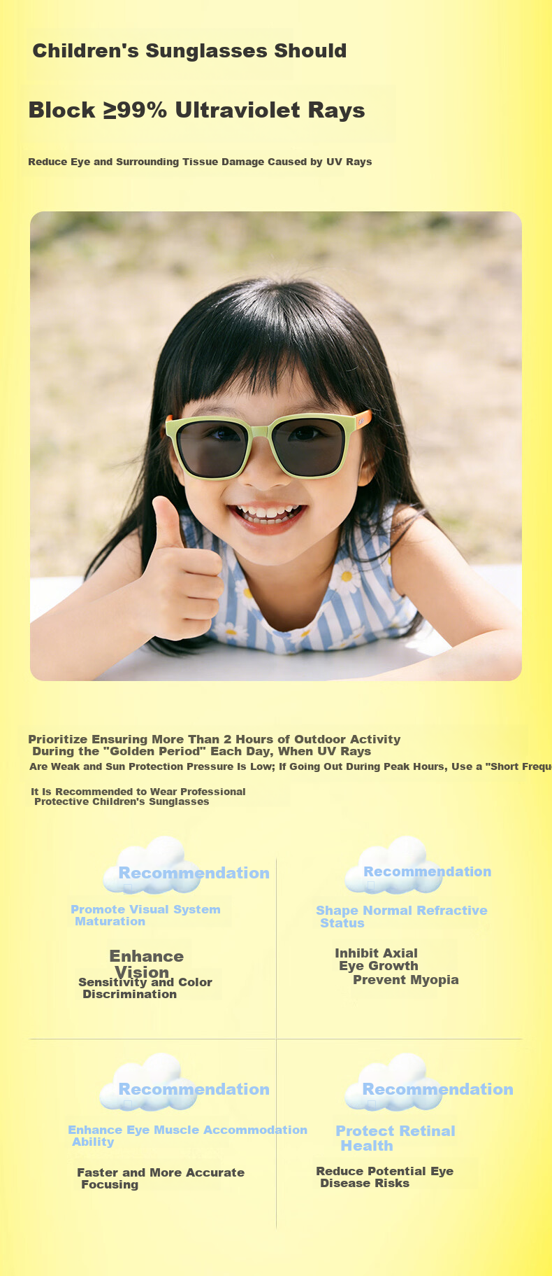 Hieyes Kids Foldable Polarized Sunglasses UV Protection Skin-Friendly Durable Baby Safety Shades 3