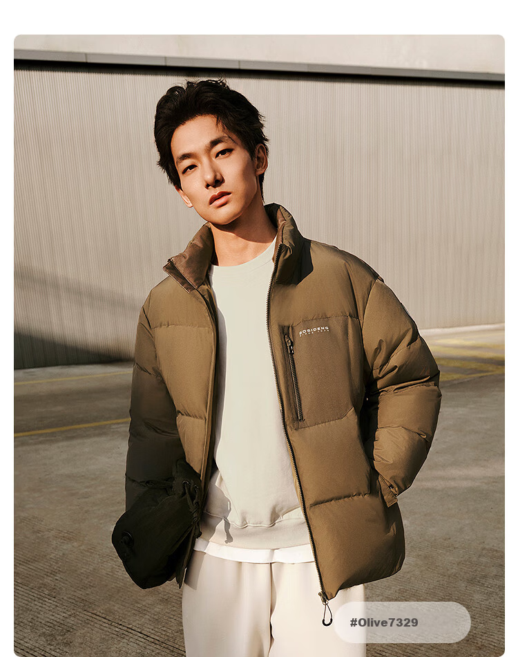 BOSIDENG Men's Off-Season 90% Down Thickened Stand Collar Loose Short Casual Warm Jacket Winter 17