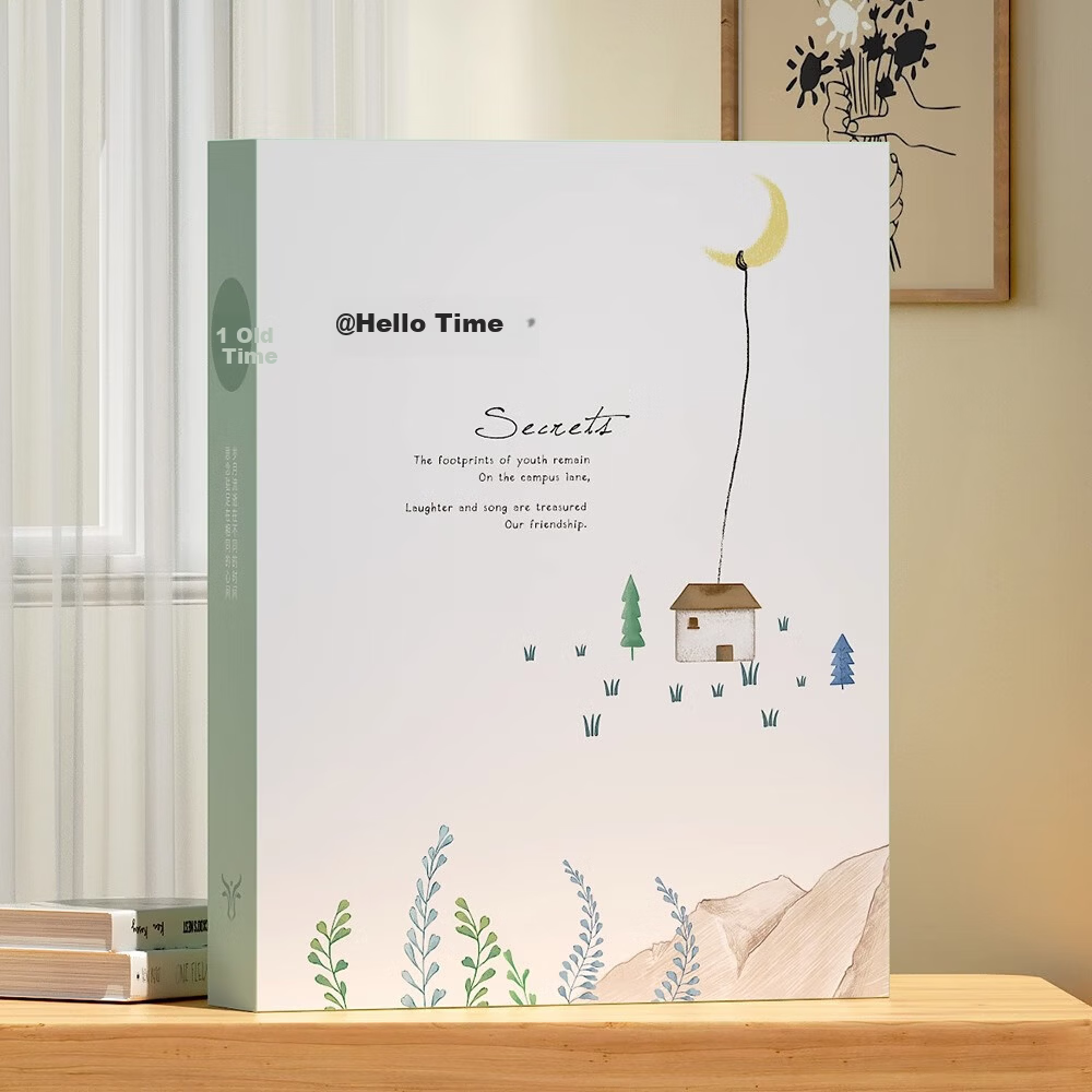 Qiyuan 6-Inch 100-Sheet Laminated Photo Album 3/4/5/6 Inch Insert LOMO Photo Memory Book Mini Storage - Hello Time 1