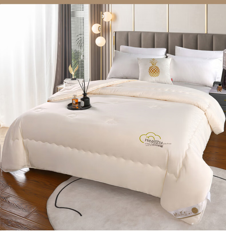 Grace Fiber Comforter, Single Bed for Students' Dormitory, Thickened Winter Quilt, 7 Jin (3.5 Kg), 150x200cm, Dark And Light Gray 13