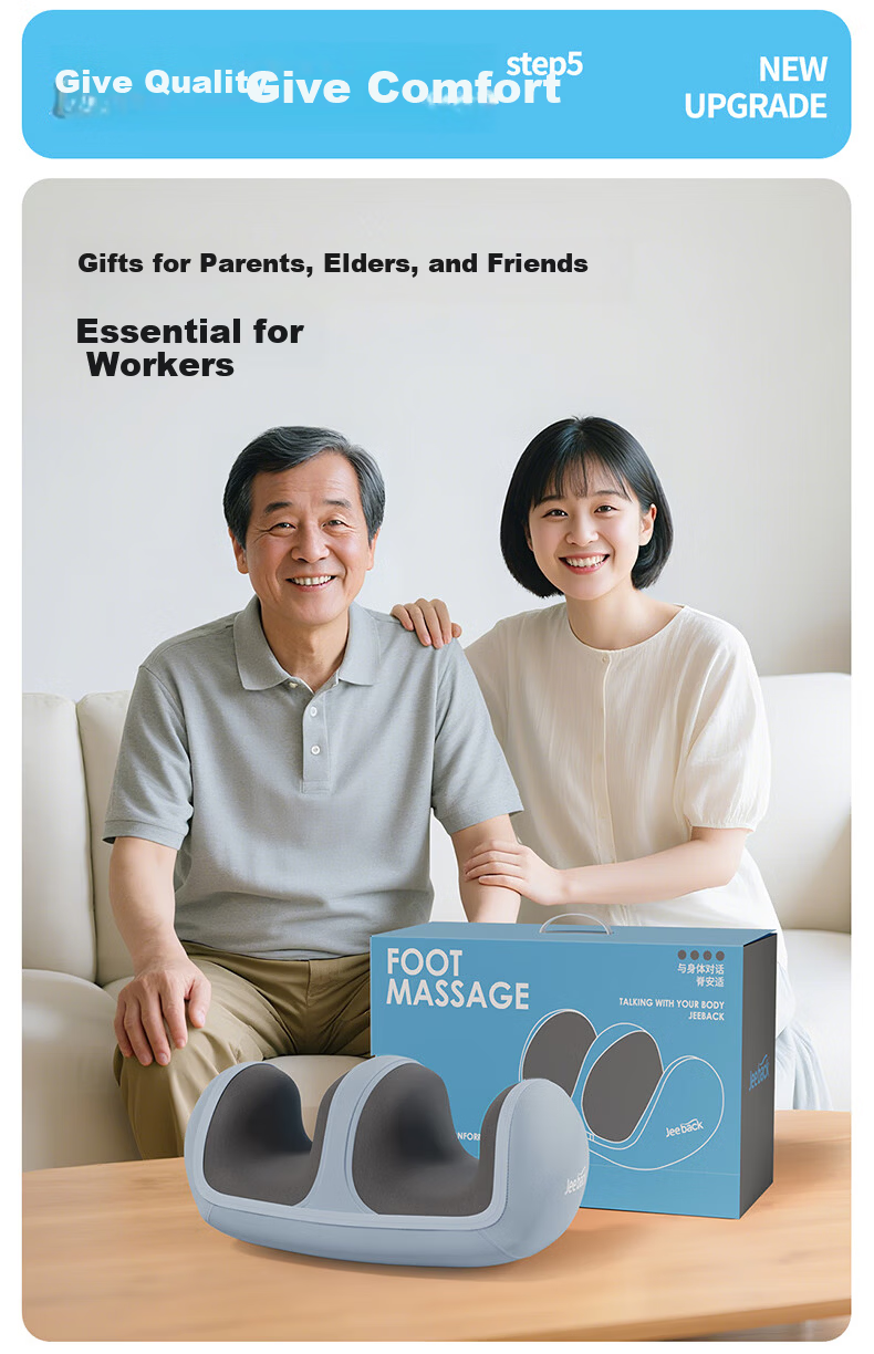 Jeeback Spine Comfort Leg Massager Calf Massager Kneading Heat Foot Therapy Machine Practical Birthday Gift for Parents Elders Boyfriend Girlfriend Students Back to School Season 16