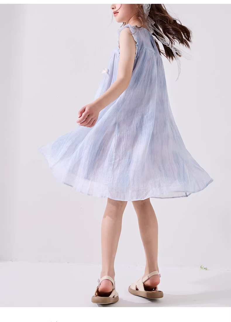 Disney Girls Summer Dress New Children's Tencel Chiffon Princess Dress EQ018 Yingluo Pink Size 130 3