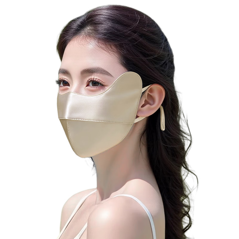 FitonTon Sunscreen Face Mask for Women 100% Mulberry Silk Summer Face Protection Sunshade UV Protection Cycling Mask