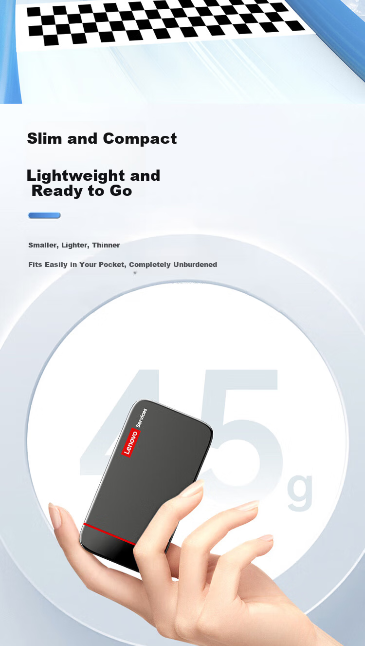 Lenovo 2TB Portable SSD USB 3.2 High-Speed 2000MB/s T2000 Series Compact External Hard Drive Nationwide Warranty 4