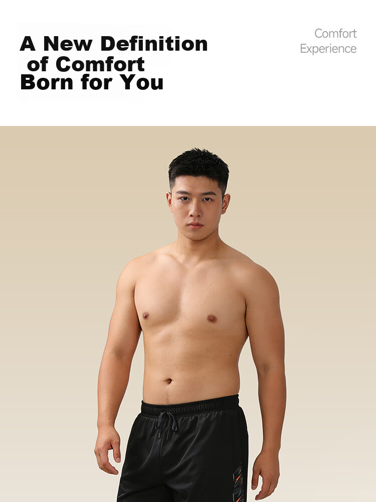 LI-NING Men's Plus Size Swim Trunks, Large Size, Loose Fit Hot Spring Swimwear for Over 300 lbs, Black 5XL 0531 14