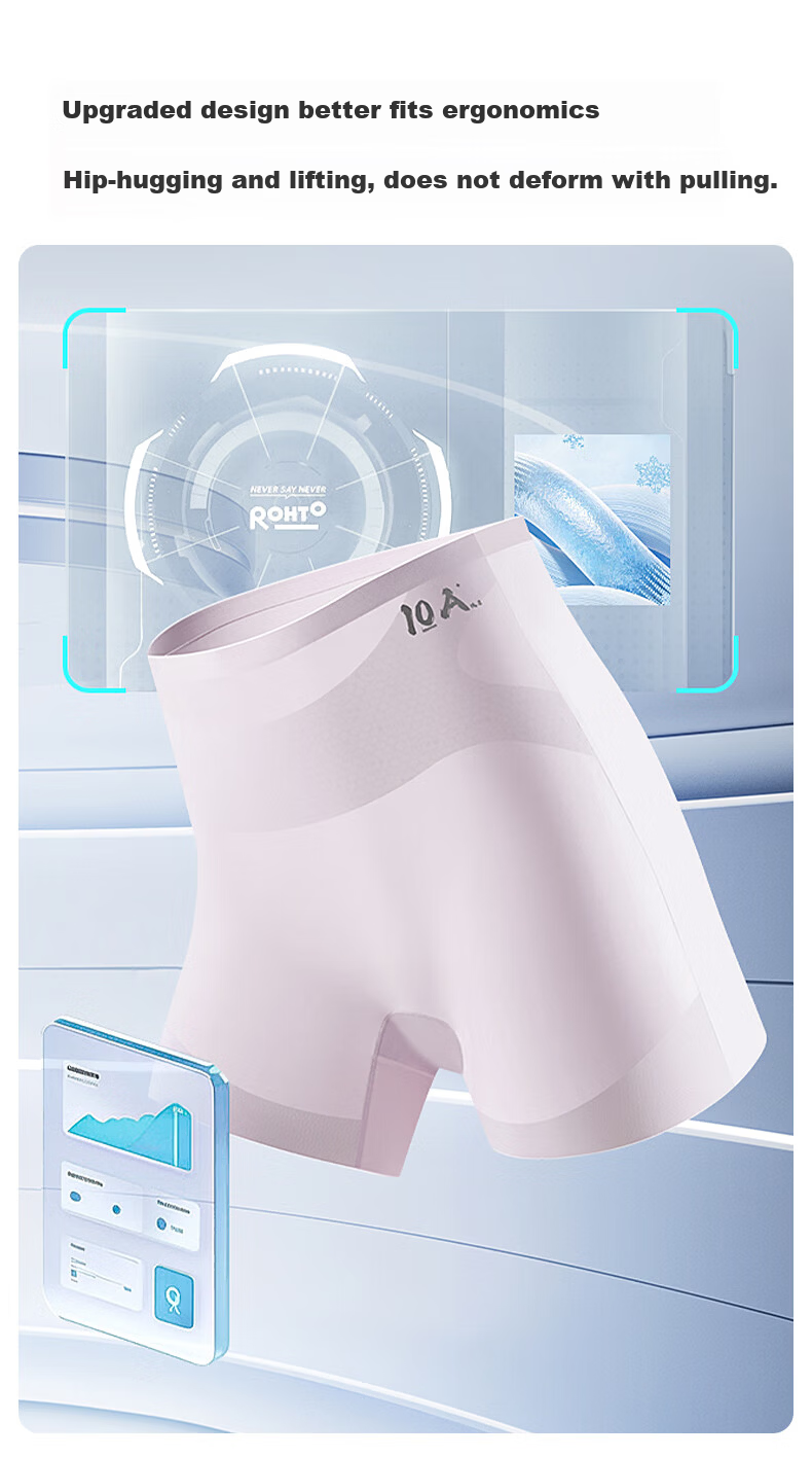 Herbal Original Color 10A Waist Support An Shield Women's Safety Shorts Hip-Lifting Anti-Exposure Comfortable Seamless Ice Silk Leggings 9