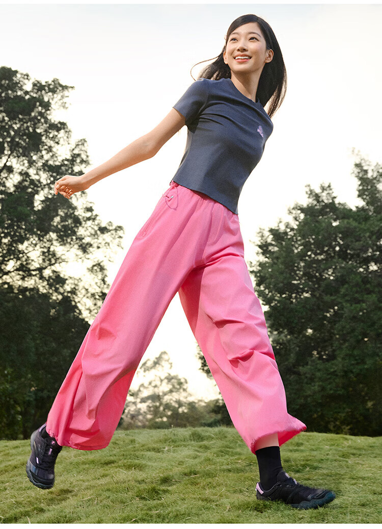 FILA Women's Woven Long Pants 2026 Summer Casual Loose Cool Sun-Protective Straight-Leg Trousers [Han So-hee Style] 26