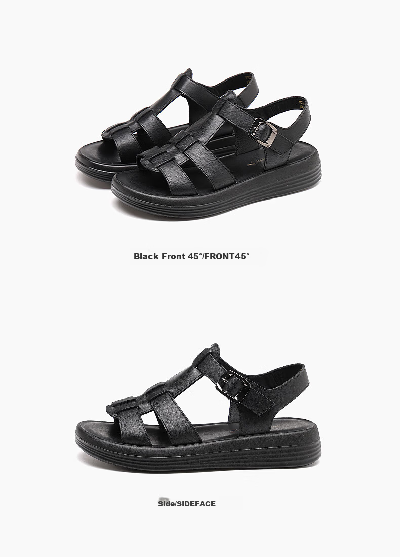 Red Dragonfly Women's Soft Sole Leather Sandals Casual Comfortable Flat Beach Shoes WTK251642 Off-White Size 38 8