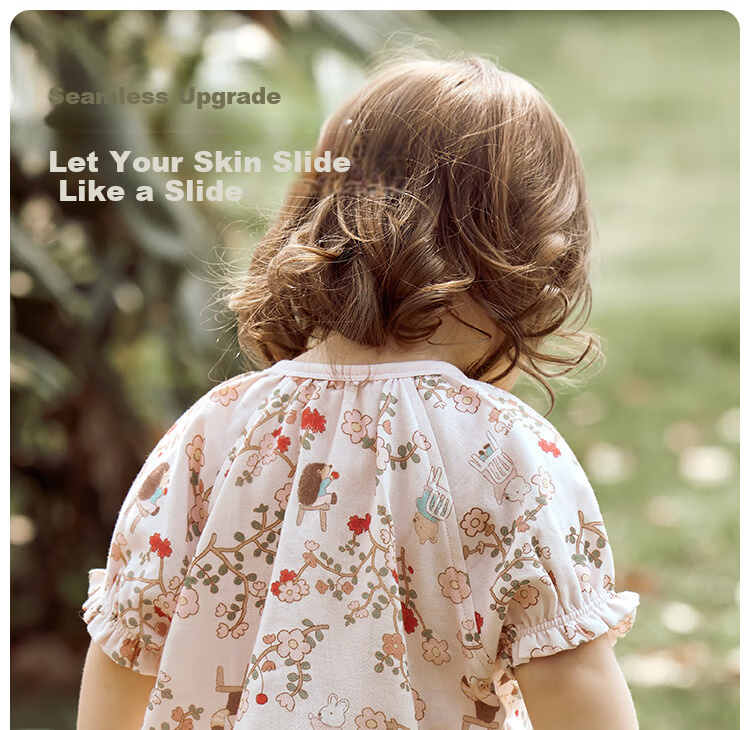 Weishi Muni [Silk] Baby Toddler Short Sleeve Short Pants Set Summer Thin Two-Piece Outfit for Kids 9