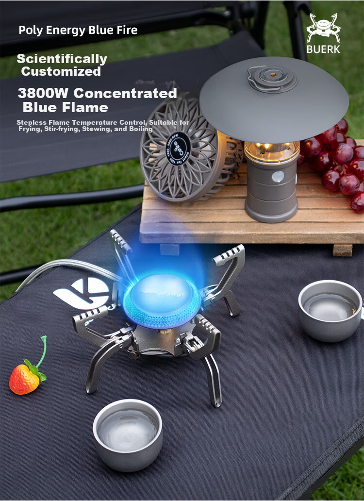 BUERK New Infrared Portable Foldable Split Cassette Stove Windproof Explosion-Proof Outdoor Camping Tea Cooking Gas Burner 3