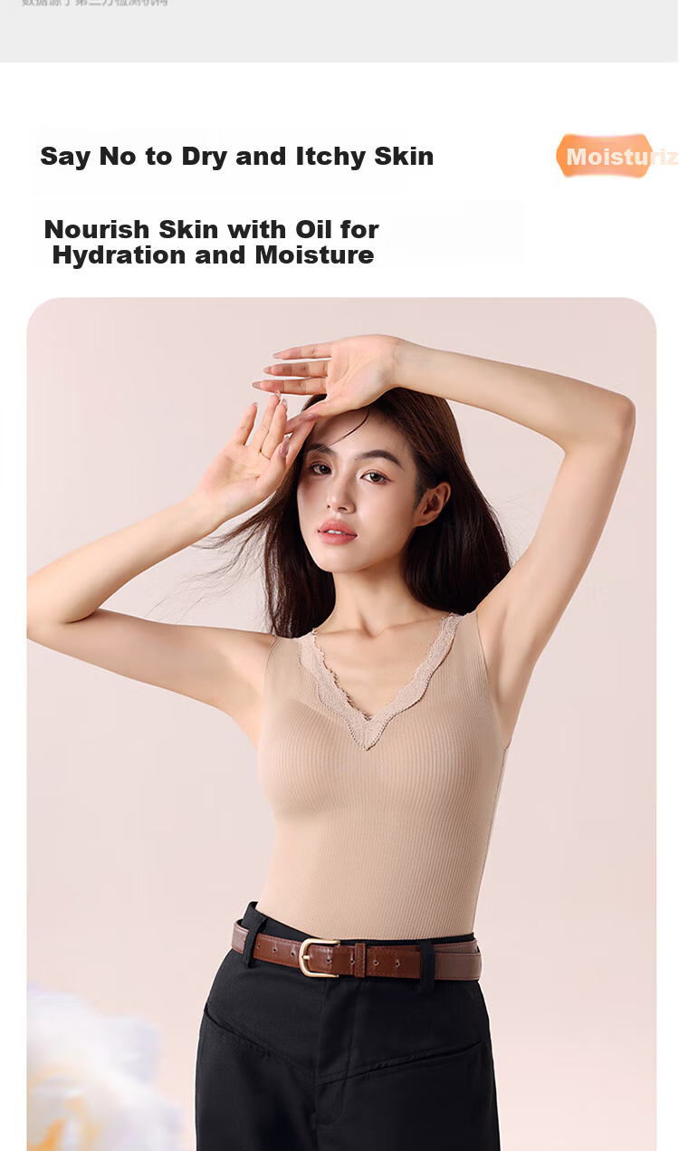 GUJIN Women's Cashmere Silk Thermal Vest 2025 New Thickened Fleece Lined German Velvet Bra Pad Integrated Winter Vest 5
