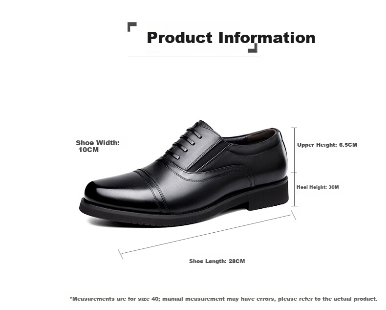 Laorentou Three-Joint Men's Genuine Leather Spring Autumn Security Business Formal Oxford Military Work Shoes TLA302 Black Size 38 9