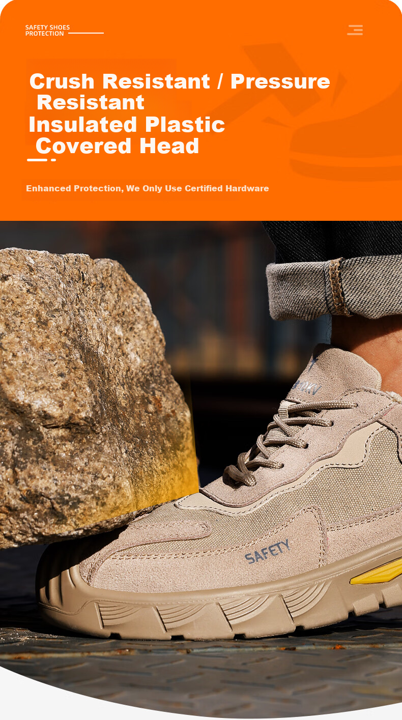 GUYISA Men's Breathable Insulated 10KV Electrician Safety Work Shoes Anti-Smash Anti-Puncture Lightweight Construction Site Shoes 0225S Size 42 4