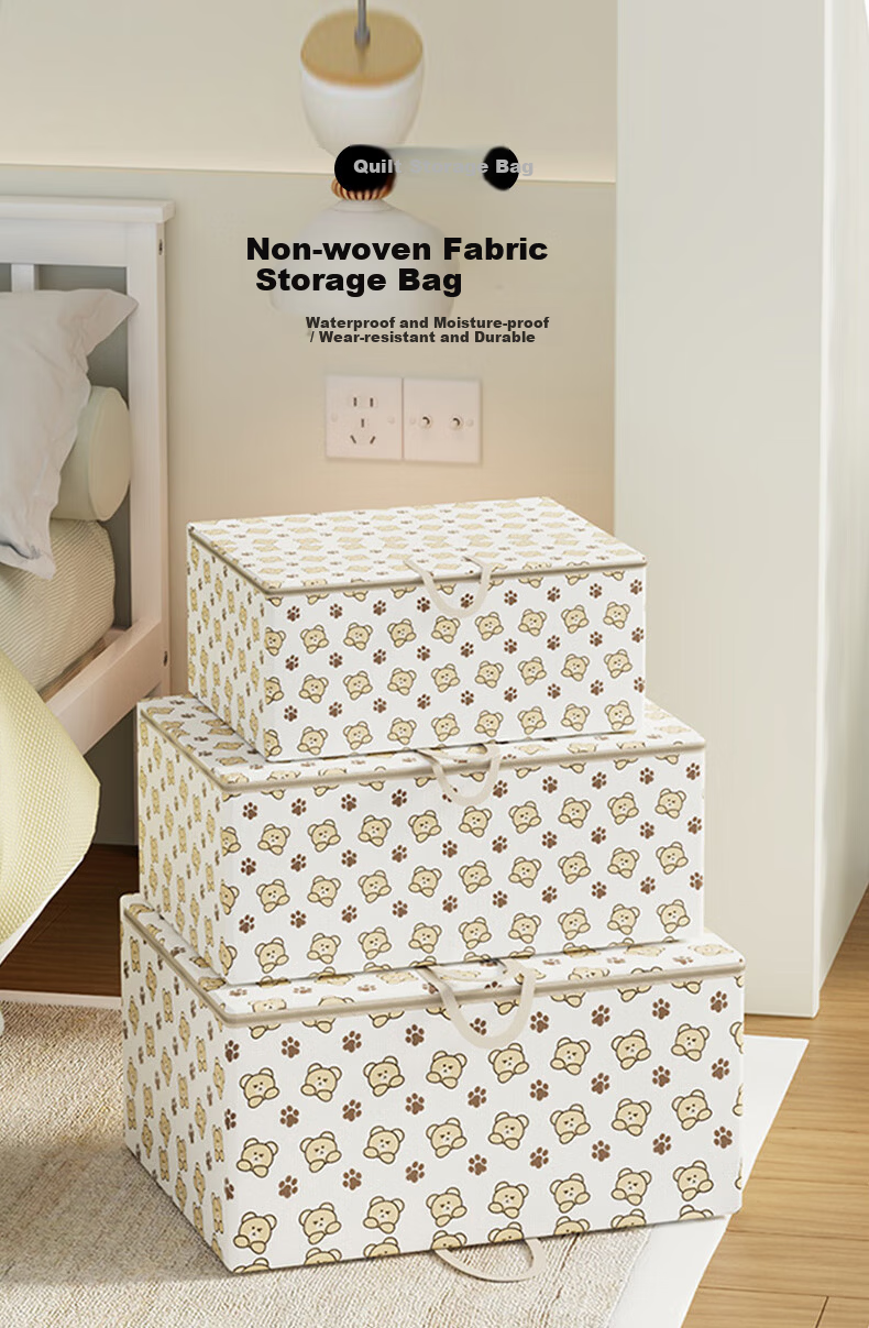 Siwangongli Cotton Quilt Storage Bag, Clothes Organizer Bag, Large Capacity Moving And Packing Bag for Quilts And Luggage 1