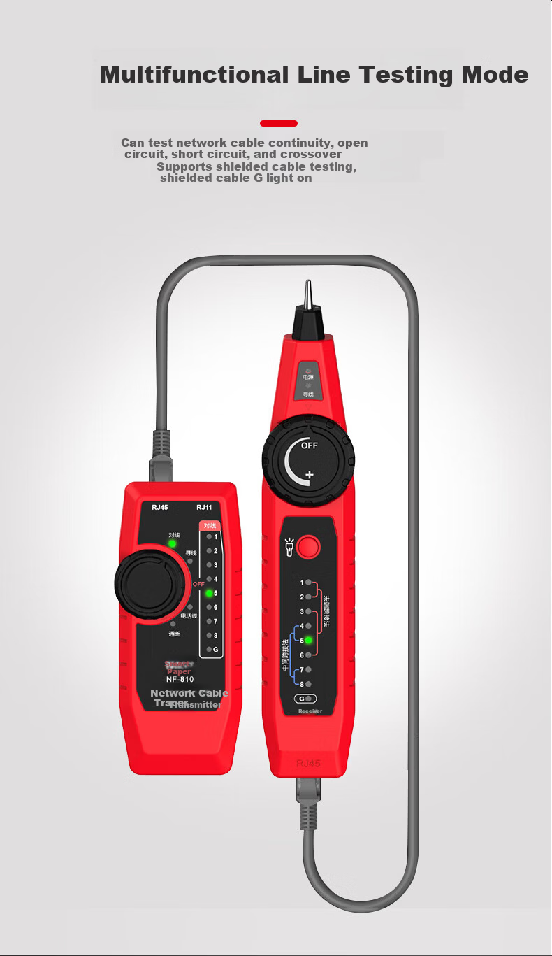 Smart Mouse NF-810 Cable Tracker Network Tester Line Tracer Cable Detector Network Cable Tester 3