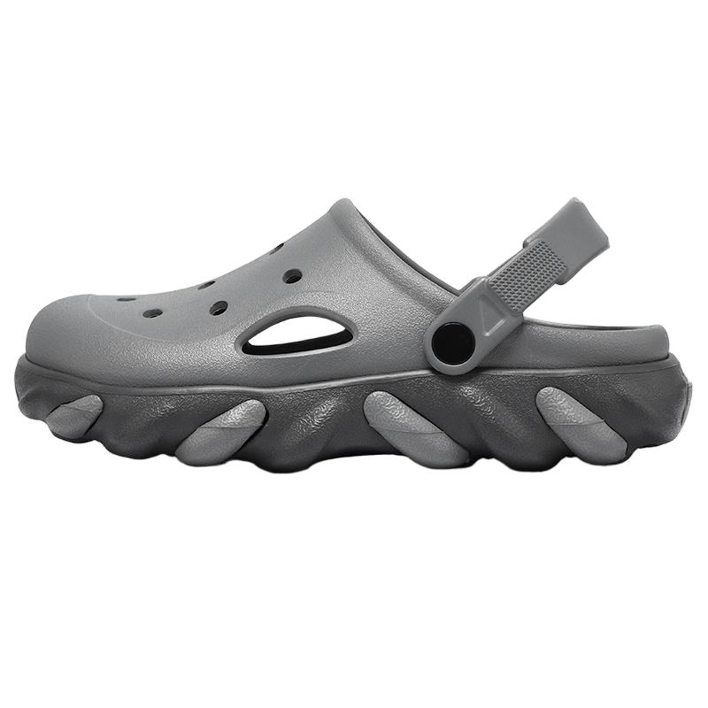 CARTELO Summer Men's Casual Outdoor Sandals Hollow Sports Beach Slippers JS02 Gray Size 42-43