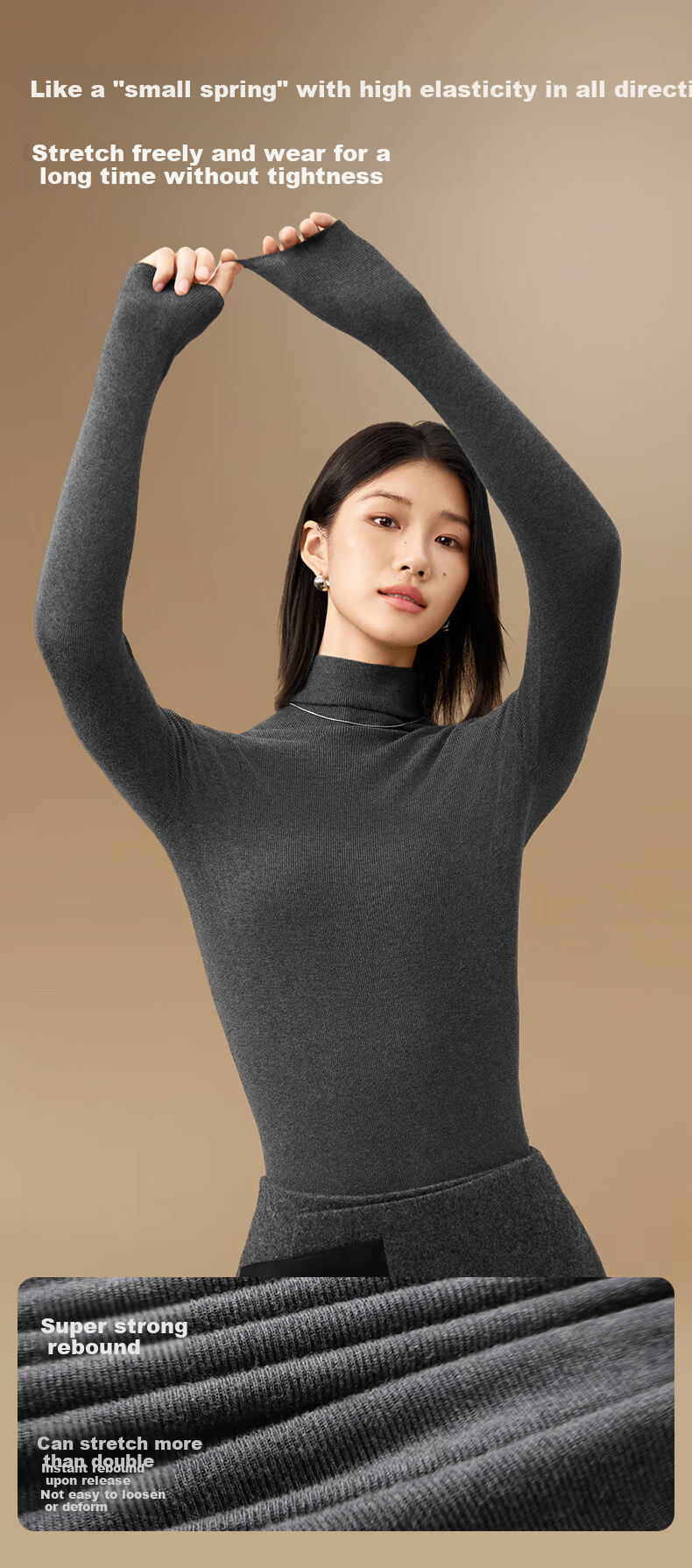 PurCotton Guo Jingjing Recommended Seamless Zero-Feel 100% Long-Staple Cotton Anti-Static Soft Cotton Sweater 20