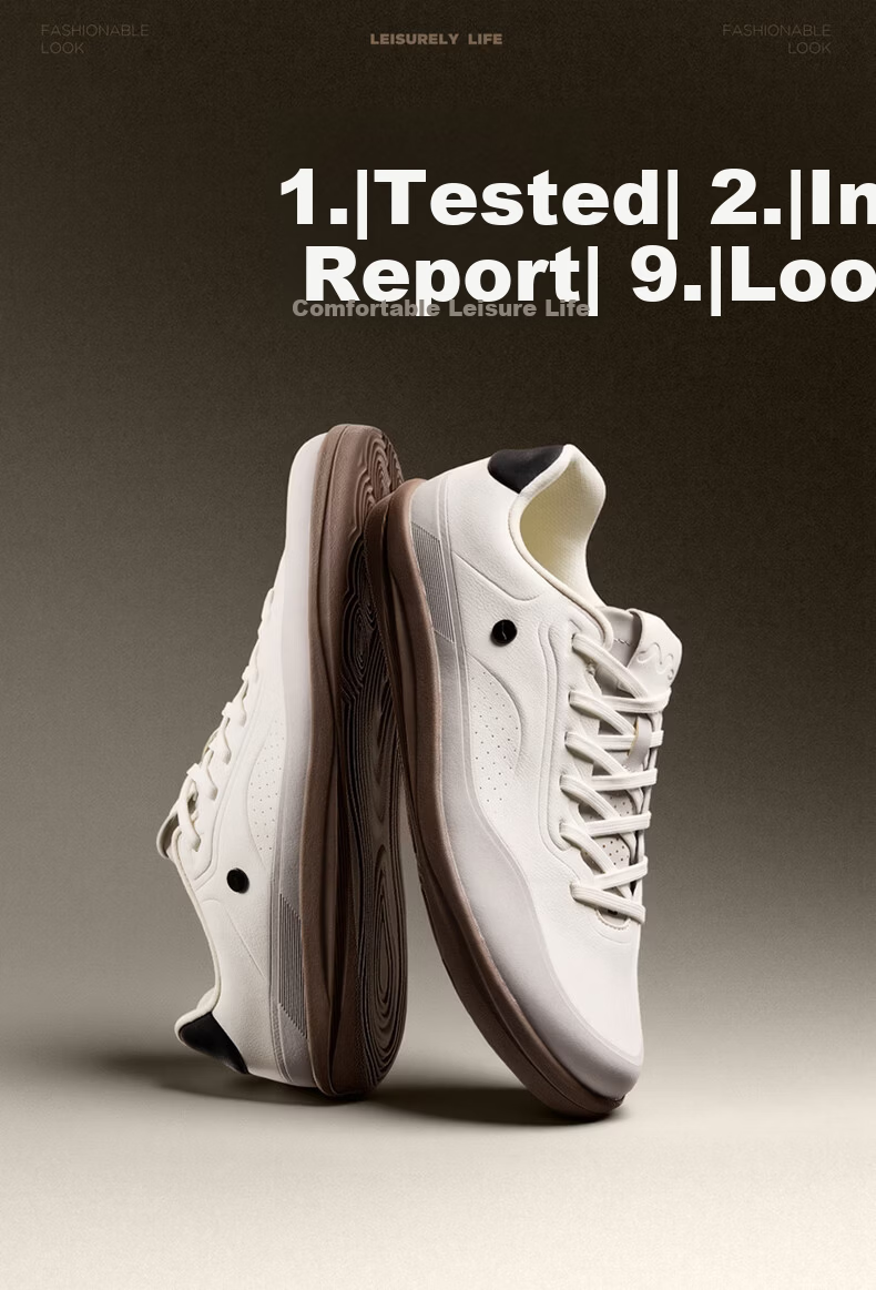 ERKE Men's Casual Sneakers 2026 Summer New Breathable Fashion Thin Sole Sports Shoes | Yuebu Leather Edition 1