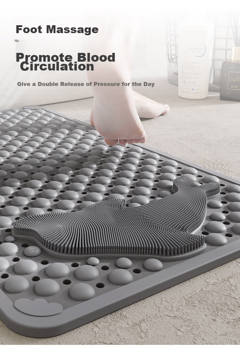 Huaxu Bathroom Non-Slip Mat, Shower Foot Pad, Bathroom Anti-Fall Floor Mat, Elderly And Pregnant Women Massage Foot Mat, Large 2