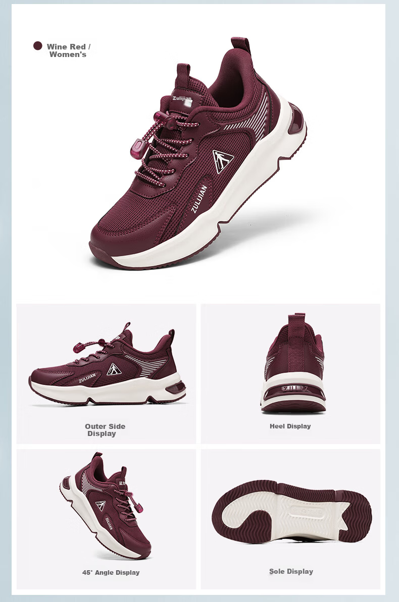 Zulijian Non-Slip Elderly Shoes 2026 Outdoor Sports Breathable Mesh Shoes Middle-Aged and Elderly Casual Shoes for Women Mom Shoes 13