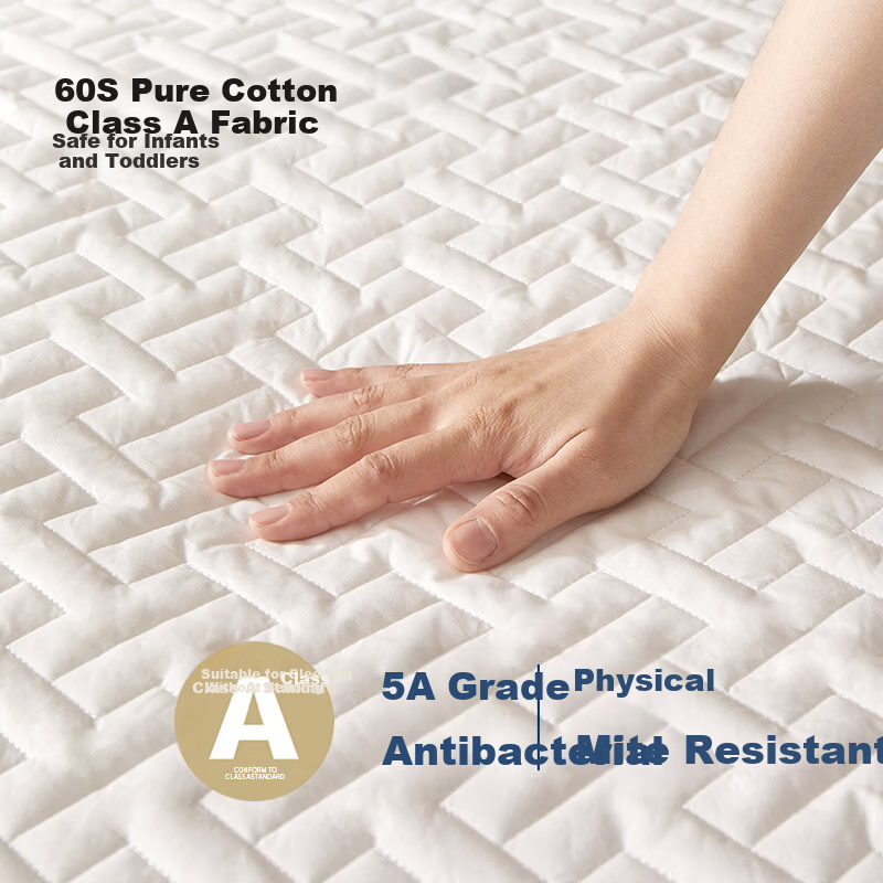 Hilton Hotel Mattress Protector Waterproof Mattress Cover Class A Anti-Mite Antibacterial Washable 1.8m Bed