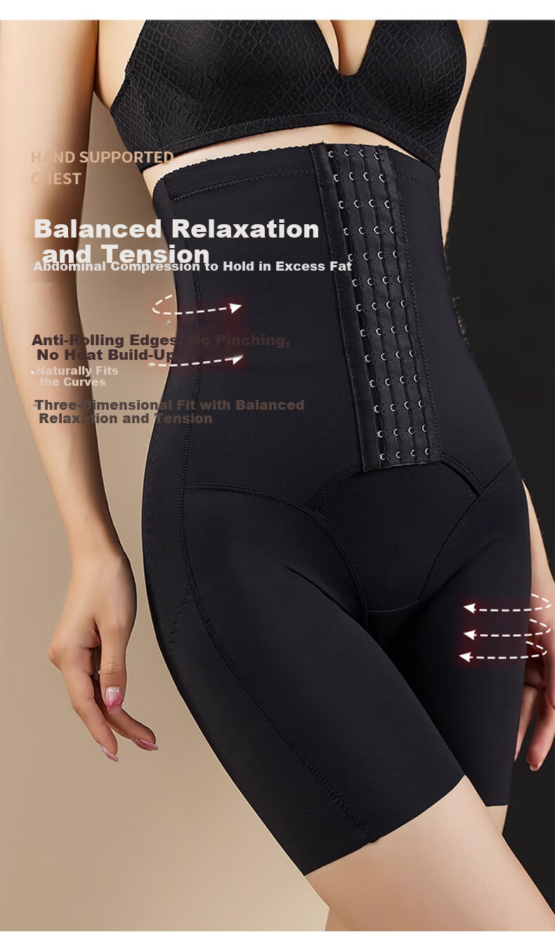 Langsha High Waist Tummy Control Pants Spring Summer New Strong Abdomen Slimming Hip Lift Postpartum Shaping Waist Cincher Women's Underwear 12