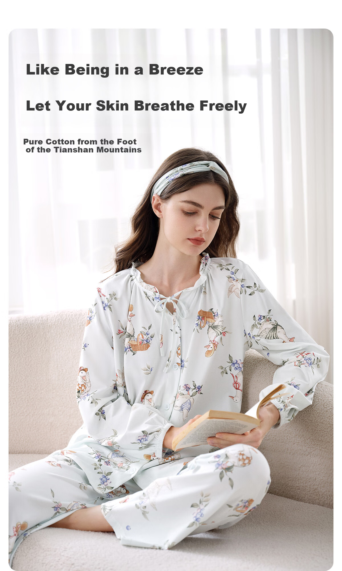 JOYNCLEON Maternity Postpartum Nursing Pajamas Spring Summer Cotton Antibacterial XL JYZ178915 5