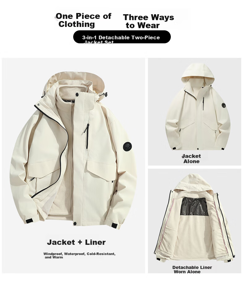 Baleno 2026 New Women's Outdoor Jacket Spring Autumn Winter Windproof Waterproof Hooded Coat Versatile Travel Top 6